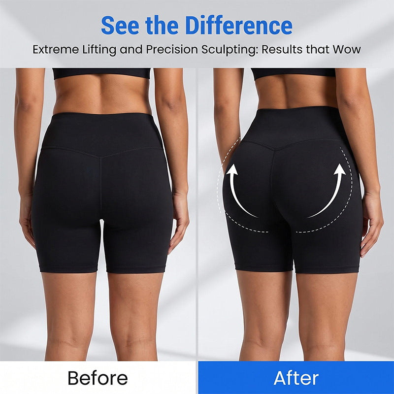 Before & After: using NMES Shorts helps lift & tone the glute